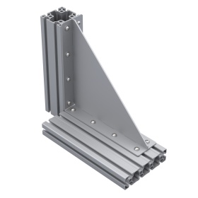 Уголок большой 32 сталь для профилей серии 45 сварка с ребром жесткости 4 мм