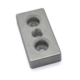 7002-AL-Slot8-M16 | Опорная плита алюминиевая M16-40х80 паз 8