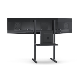 Полка для системного блока RSI — алюминиевый профиль 30×30 мм, чёрная, предназначена для установки в сборках single и triple screen.