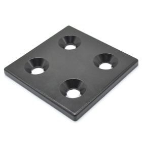 Торцевая заглушка 100х100 мм с креплением на профиль пазом 10