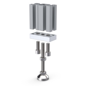 7598 | Опора регулируемая нержавеющая, шпилька М12х100, Основание 40мм изображение 5