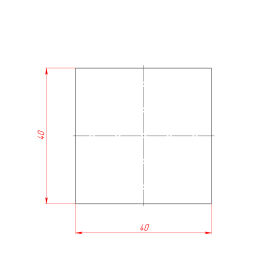 PK-40X40 | Квадрат алюминиевый 40x40 мм изображение 1