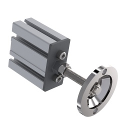 Регулируемая опора нержавеющая, артикул 7648, установка через опорную плиту в профиль