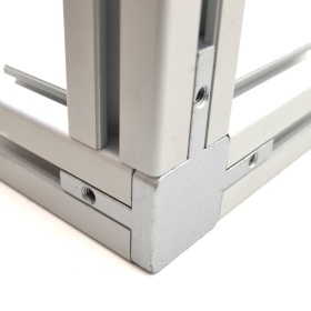 Станочные алюминиевые профили 40х40, тройное угловое соединение с арт. 2067