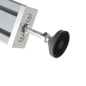 Опорная плита алюминиевая с резьбой M10, для профиля 40х80 мм с пазом 8