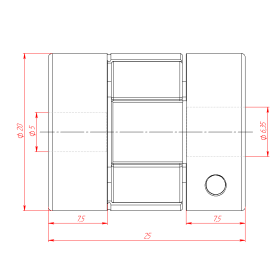 MH-D20L25-5x6.35 | Муфта соединительная, кулачковая изображение 2