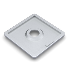 Торцевая заглушка серебристая алюминиевая 40х40