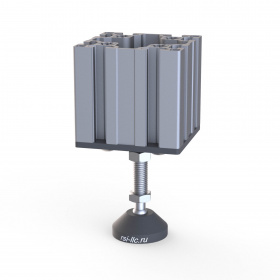 Пример использования опорной плиты 7006-сталь-М12 с профилем 90х90