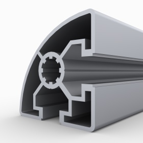 OB-45R-BP | Профиль 45х45 мм, закругленный. Паз 10 мм (Без покрытия) изображение 3