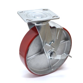 Колесо большегрузное с платформой и тормозом, нагрузка до 480 кг.