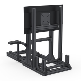 Симрейсинговый кронштейн RSI с установленным 42-дюймовым монитором на алюминиевом профиле для гоночного симулятора