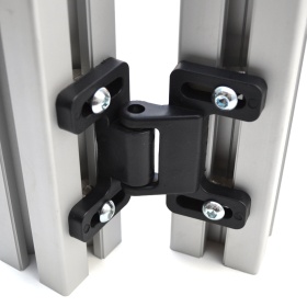 Алюминиевый профиль 45х45 и универсальный шариковый дверной фиксатор