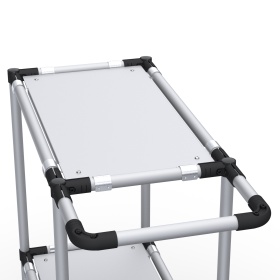 RSI-MST-700x400x1300-3 | Стойка подкатная 700х400х1300 3 полки изображение 5