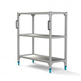 RSI-1008-500х1200х1300-3 | Стойка подкатная 500х1200х1300 3 полки изображение 1