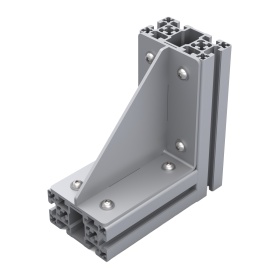 Уголок 150х150 мм для профилей серии 50 сталь сварка с ребром жесткости