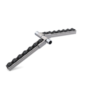 Кронштейн RSI-FH2033F соединяет трубу 28 мм и роликовые направляющие STE-33