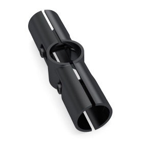 Кронштейн DF4B — трёхпозиционный фланец для труб Ø28 мм, конструкция для модульных каркасов и ограждений