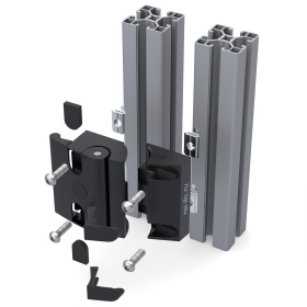 Дверной замок схема сборки на конструкционный профиль