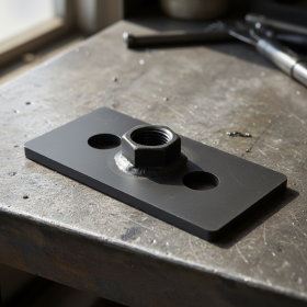 7003-сталь-М12 | Опорная плита стальная 45х90 (М12) изображение 5