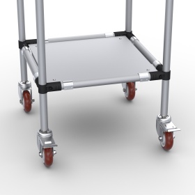 RSI-MST-500x500x900-2 | Стойка подкатная 500х500х900 2 полки изображение 2