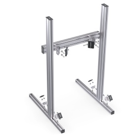 Иллюстрация, показывающая порядок сборки основных элементов рамы: основания, стоек, поперечин и креплений