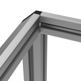 Угол конструкции на базе треугольных алюминиевых профилей 40х40