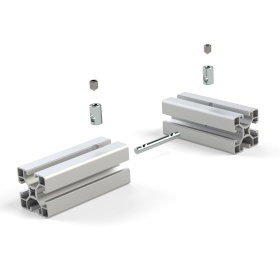 Схема монтажа под прямым углом профиля 40 мм с пазом 8 мм