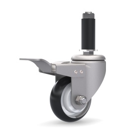 Ролик поворотный D75 с тормозом RSI-FHJ305