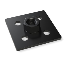 Опорная плита 90х90 стальная под опору с резьбой М20