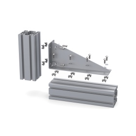 Уголок стальной с ребром для профиля серии 45 схема сборки с сухарями паз 10