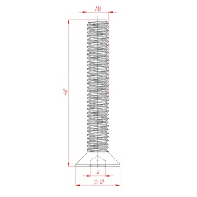 Винт М6х40 DIN7991 (потай)