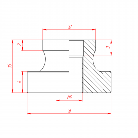 Чертеж на ручки с накаткой М5, размеры