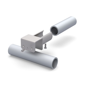 Процесс установки кронштейна FH-2028A, подходящий для модульных трубных систем.