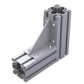 Уголок 135х135 мм стальной с ребром сварка для профиля серии 45