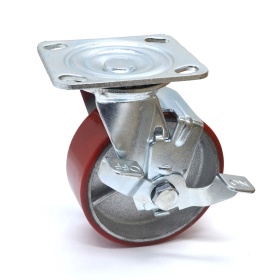 Большегрузное колесо с тормозной системой на платформе 114х100 мм