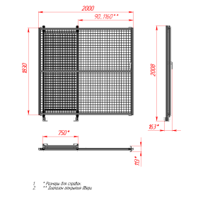 SG-40-SlideDoor | Секция с откатной дверью 2000x2000 для ограждения, серия 40 (Анодированные) изображение 1