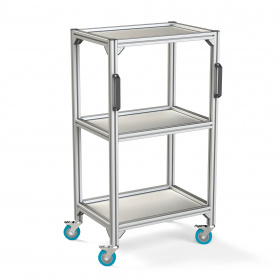 Подкатная стойка 500х700х1300 мм на 3 полки