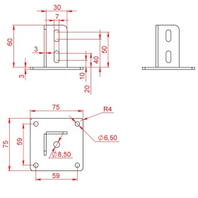 Чертеж фундаментной опоры 30х30 арт. 11301
