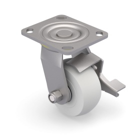 3D колесо RSI91212501-02: внутренняя конструкция тормоза и стопора, платформа, d = 120 мм, нагрузка до 300 кг