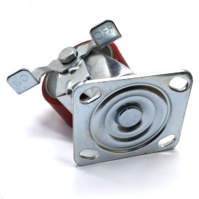 Опора колесная с площадкой и тормозом