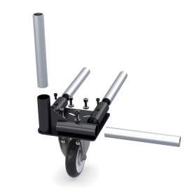 Модульная трубная система с роликом неповоротным D125 FHJ-501. Схема крепления