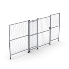 SG-40-SlideDoor | Секция с откатной дверью 2000x2000 для ограждения, серия 40 (Анодированные) изображение 7
