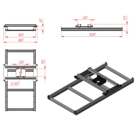 Эскиз: RSI-21002-1 — станок для выравнивания слэбов 800×1600 мм