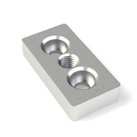 Алюминиевая торцевая плита 30х60 мм, резьба М10