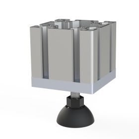 7005-AL-Slot8-M12 | Опорная плита алюминиевая M12-80х80 паз 8