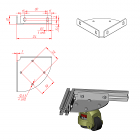 Чертёж адаптера для колеса RSI-60-GD