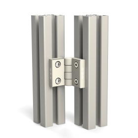 Установка шарнира пластмассового на конструкционный профиль 40х40