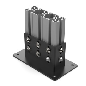 Стальная фундаментная опора для профилей 40х120 мм