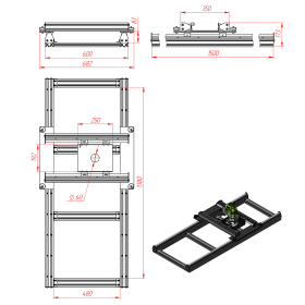 Эскиз: RSI-21003-3 — станок для выравнивания слэбов 600×1500 мм