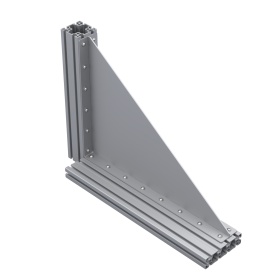 Уголок 495х675 мм стальной длинный большой с ребром для профиля 45серии 30